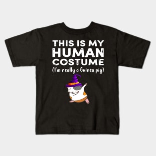 This My Human Costume I’m Really Guinea Pig Halloween (49) Kids T-Shirt